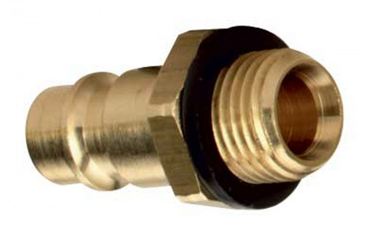 RODCRAFT Stecknippel mit Gewinde 16,5mm (3/8") Aussengewinde (Messing) auf EURO Schnellkupplung