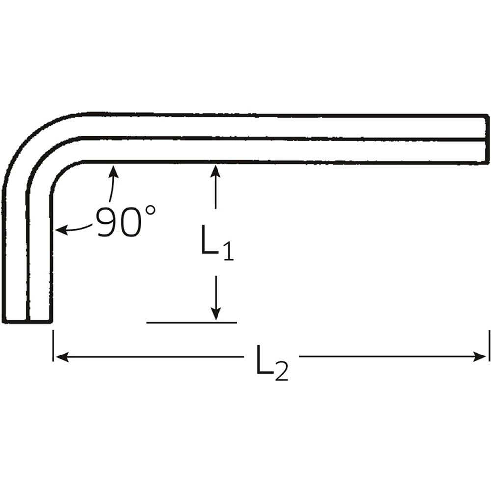 STAHLWILLE 10760/3 Winkelschraubendreher Innensechskant 3mm - 43153003