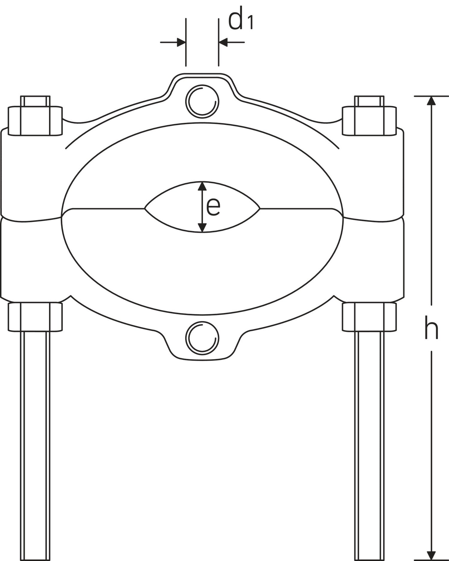 STAHLWILLE 11500 Trennvorrichtung zu Abziehvorrichtung Größe 4 Spreizbereich 30-155mm  - 71050019