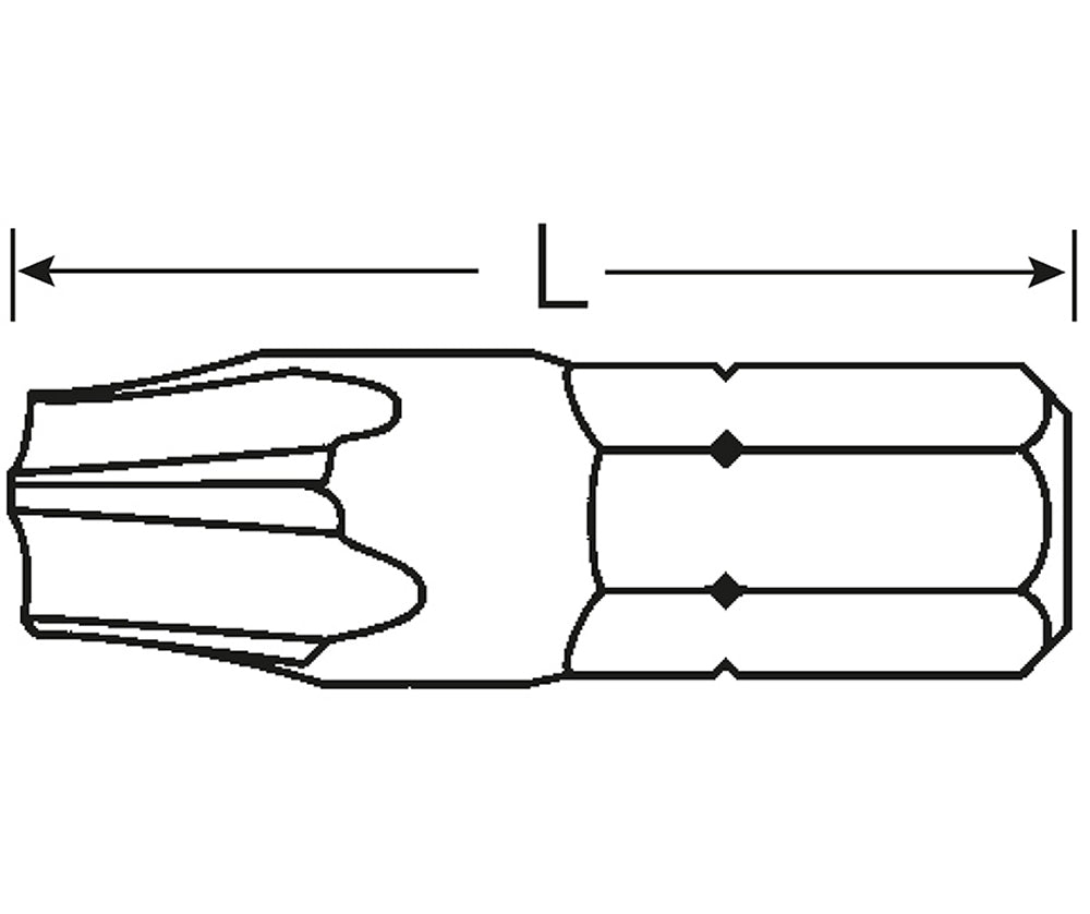 STAHLWILLE 1441TPI15 Fünfstern Bit Schraubendrehereinsatz C6,3 (1/4") - 08161015
