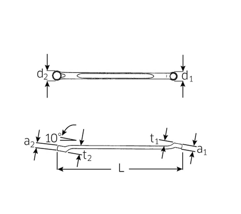 STAHLWILLE 230a Zoll / Inch Doppelringschlüssel 5/16" x 3/8" - 41612024