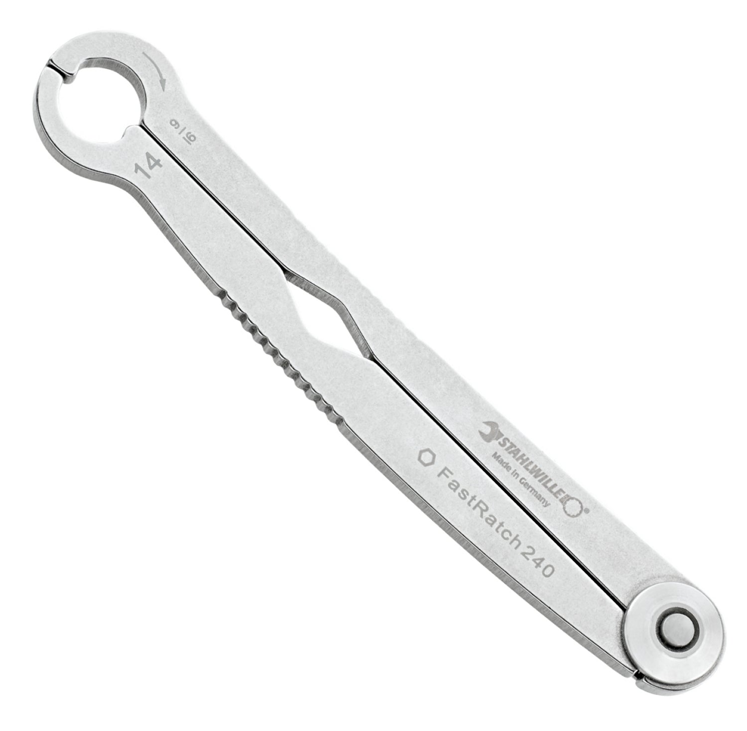 STAHLWILLE 240/6 Satz Ratschenschlüssel FastRatch 8 10 13 14 17 19mm mit Tasche - 96411006