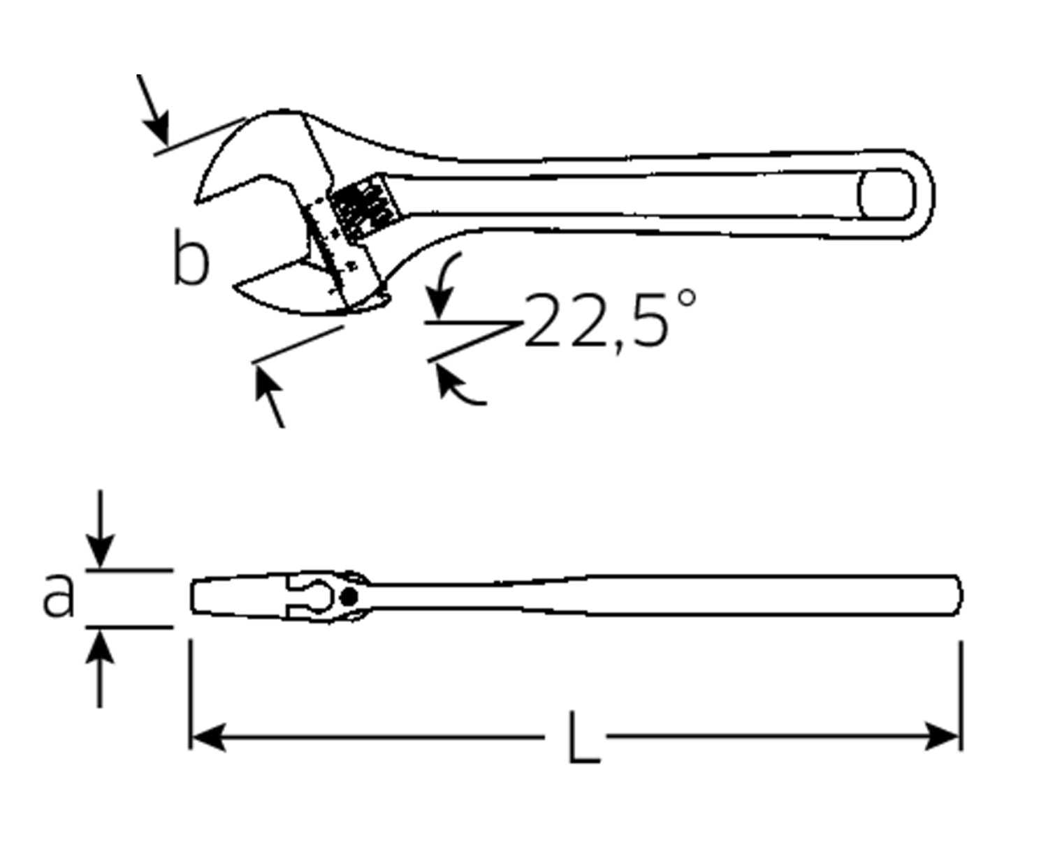 STAHLWILLE 4025 Einmaulschlüssel Größe 18 Schlüsselweite max. 53mm - 40250118