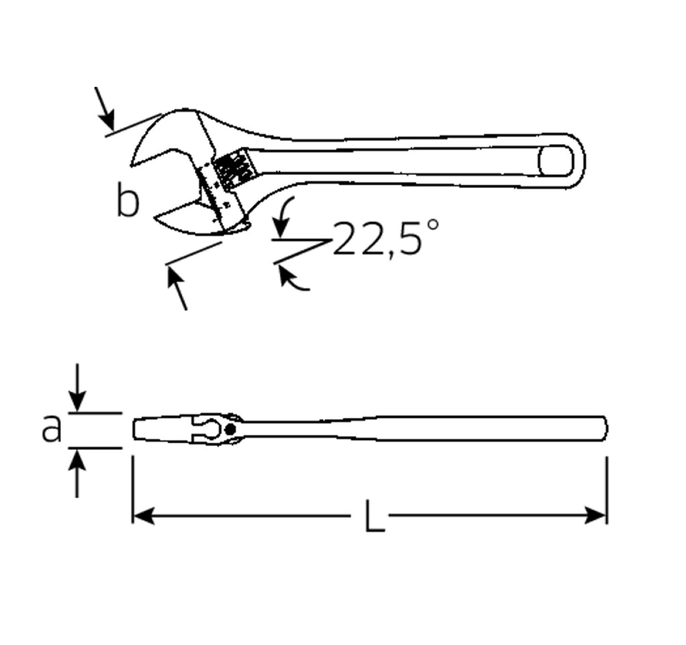 STAHLWILLE 4026 Einmaulschlüssel Größe 10 Schlüsselweite max. 34mm - 40260110