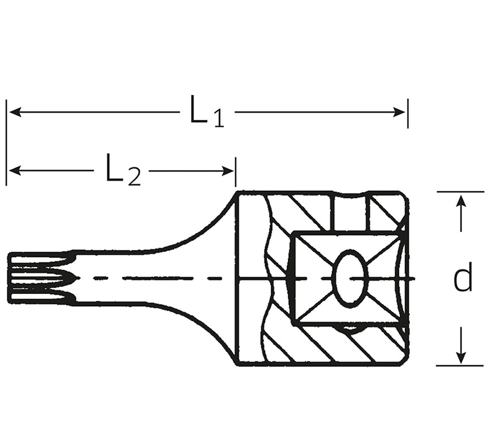 STAHLWILLE 44KTXB TORX T30 Steckschlüsseleinsatz Antrieb 6,3mm (1/4") - 01351030