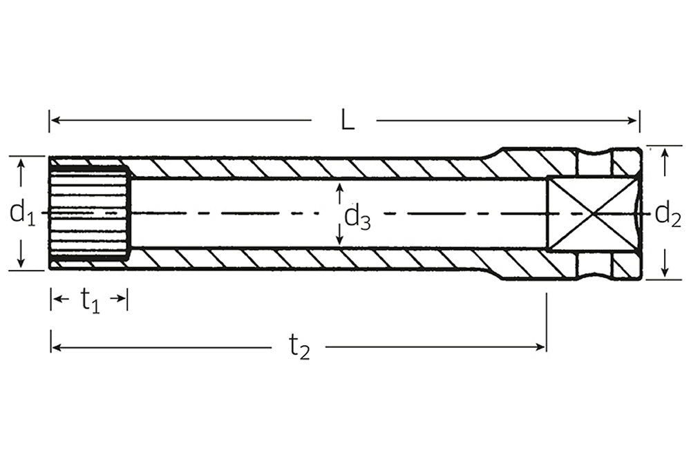 STAHLWILLE 46aSP Spline-Drive Nuss Gr. 14 7/16" Antrieb 10mm (3/8") - 02021014