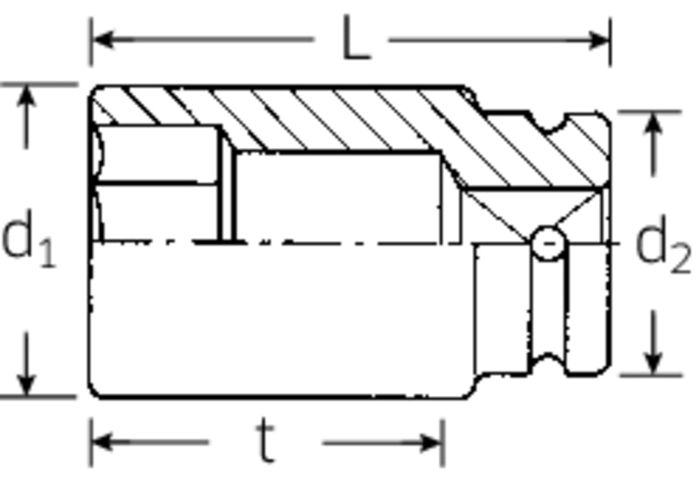 STAHLWILLE 55IMP IMPACT Einsatz 34mm Antrieb 20mm (3/4") - 25010034