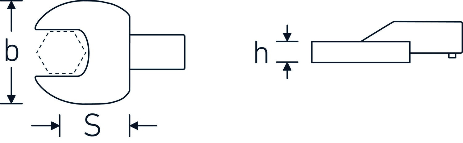 STAHLWILLE 731/100 Schlüsselweite 36mm Maul Einsteckwerkzeug 22x28mm - 58211036