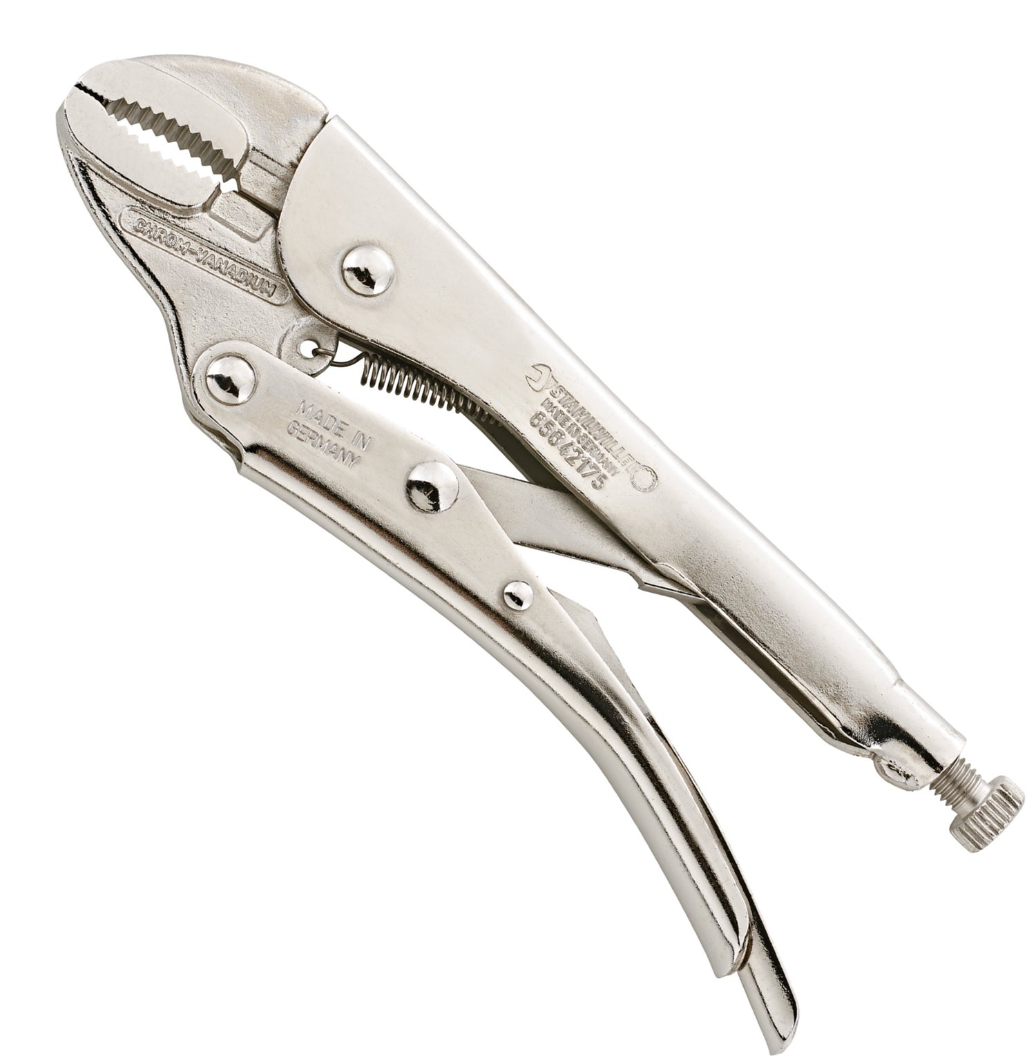 STAHLWILLE 6564 Gripzange glanzvernickelt Länge 300mm - 65642300