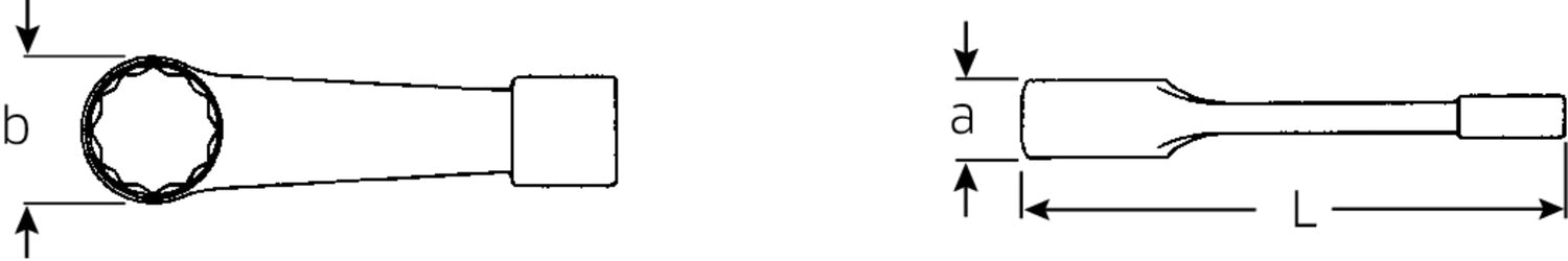 STAHLWILLE 75mm Schlag Ringschlüssel 8 - 42010075