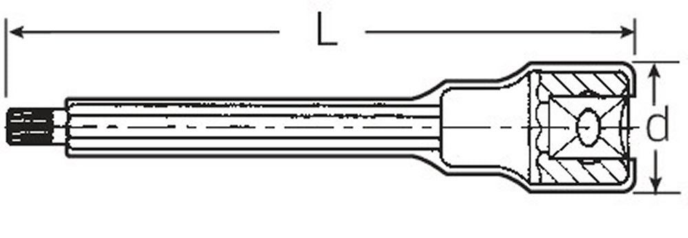 STAHLWILLE 12175 M10 VDE Innenvielzahn (XZN) Schraubendrehereinsatz Antrieb 10mm (3/8") - 02370010
