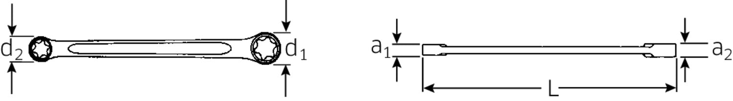 STAHLWILLE 21TX Doppelringschlüssel 227mm E20xE24 - 41252024