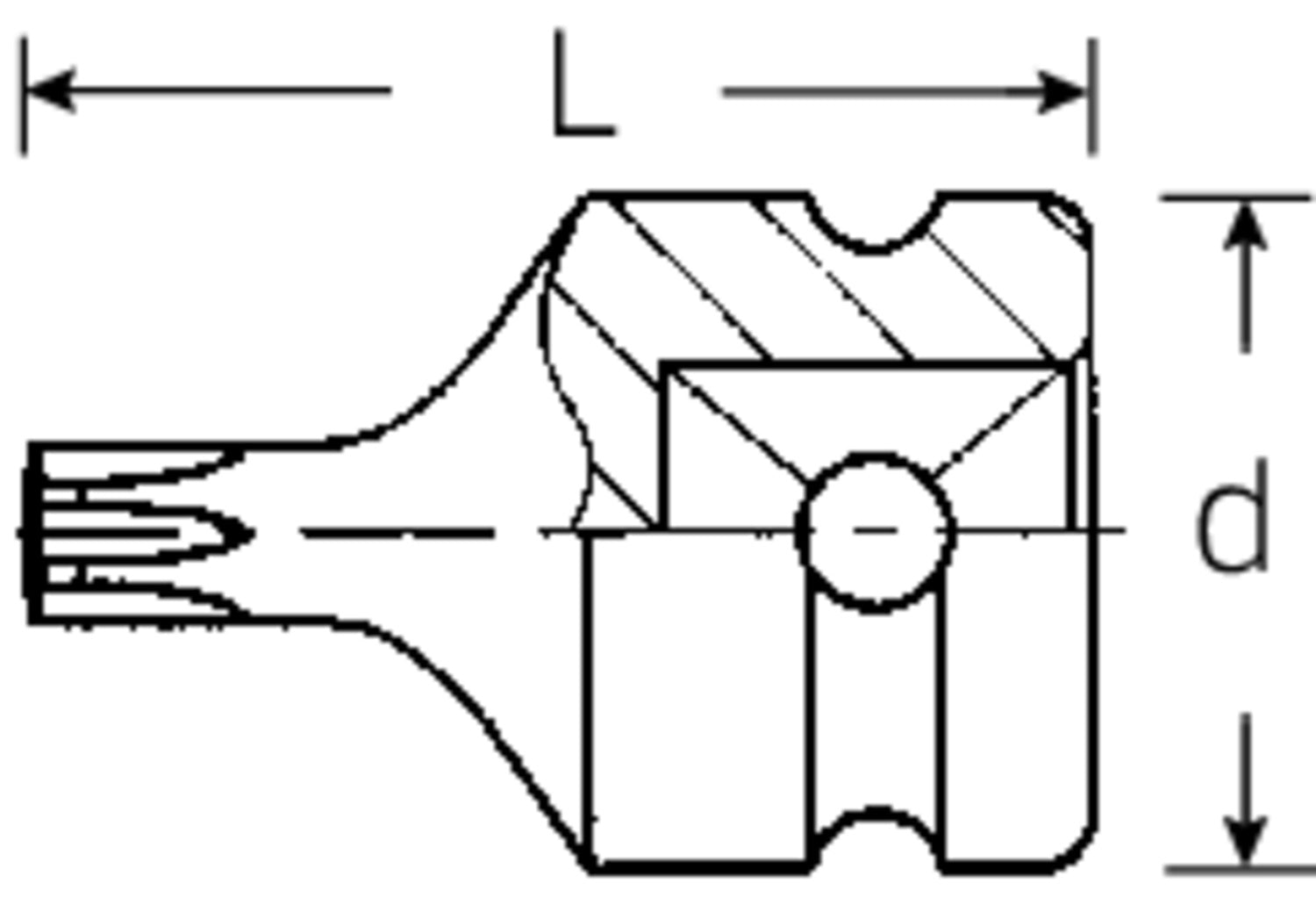 STAHLWILLE 2307TX IMPACT Schraubendrehereinsatz T55 Antrieb 12,5mm(1/2") - 23070055