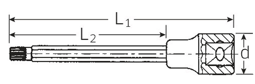 STAHLWILLE 3054X XZN Schraubendrehereinsatz M12 Antrieb 12,5mm (1/2") - 03261412