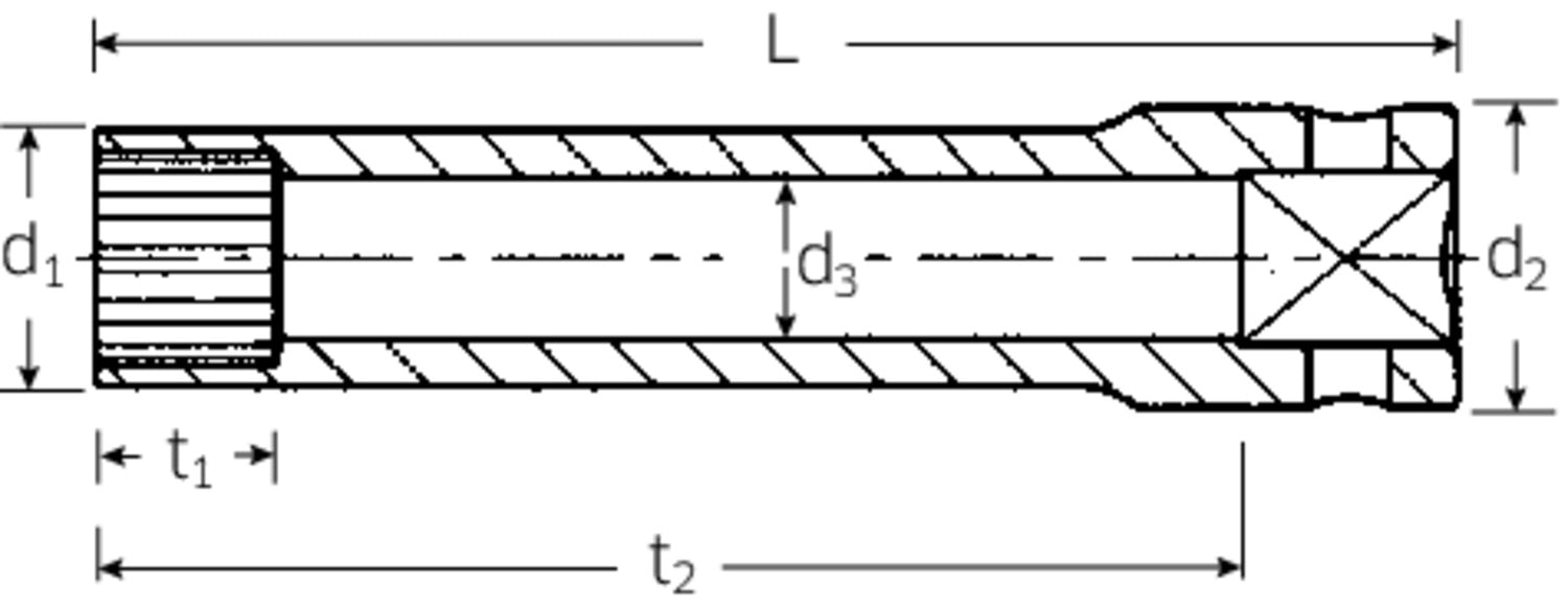 STAHLWILLE  40aLSP Steckschlüsseleinsatz 6,3mm (1/4") Antrieb Spline-Drive Gr. 7 - 01021007