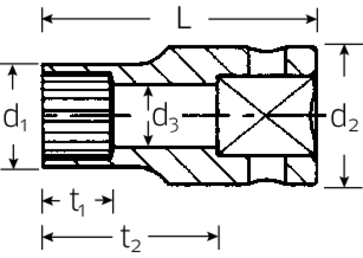 STAHLWILLE  40aSP Steckschlüsseleinsatz 6,3mm (1/4") Antrieb Spline-Drive Gr. 14 - 01011014