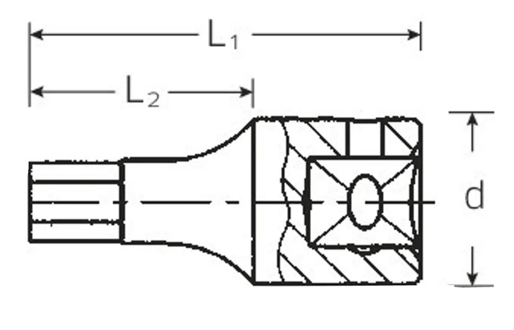 STAHLWILLE 44K INHEX Steckschlüsseleinsatz HX6 6mm kurz Antrieb 6,3mm (1/4") - 01120006