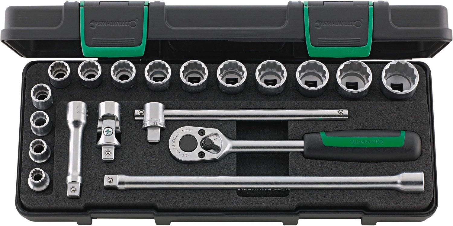 STAHLWILLE 45/14/5i Steckschlüssel Garnitur Antrieb 10mm (3/8") 19 teilig - 96024132
