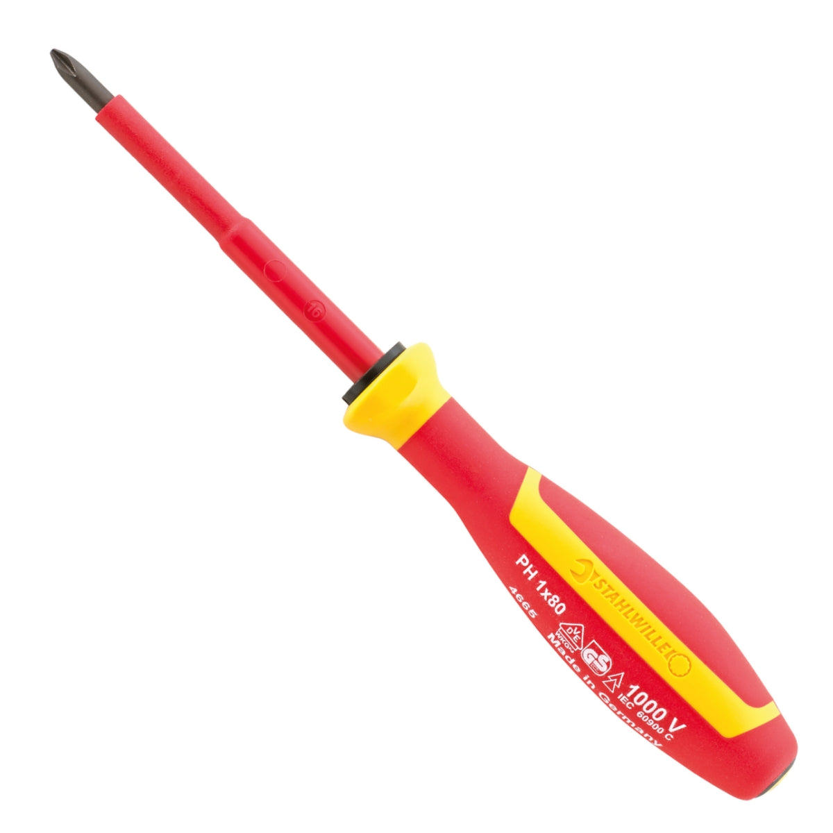 STAHLWILLE 4665 VDE-Kreuzschlitzschraubendreher DRALL+ PH1 - 46653001