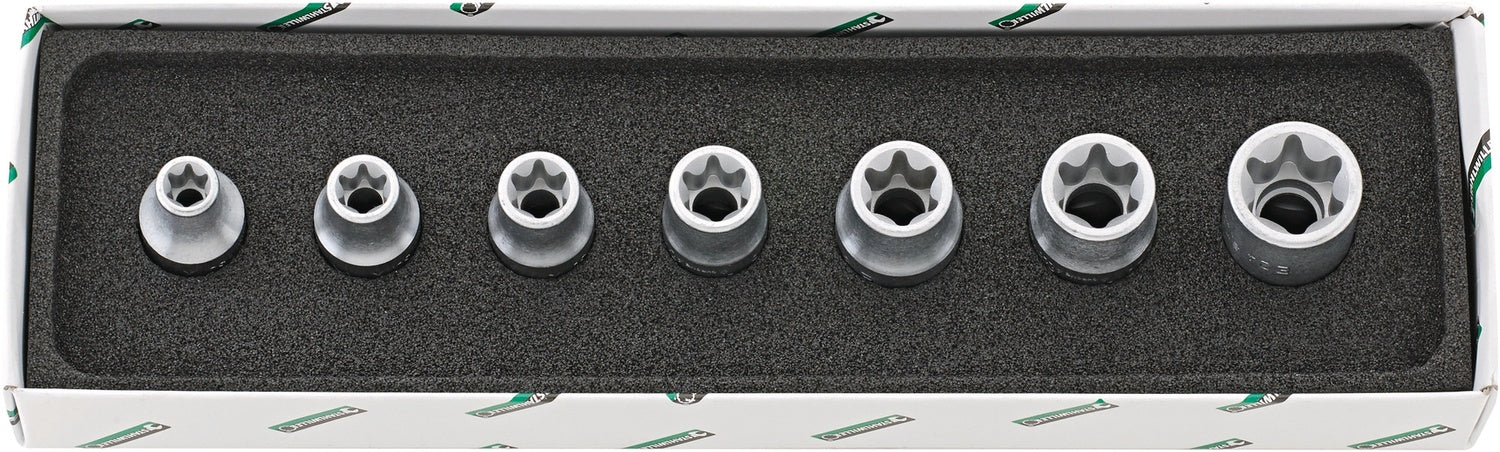 STAHLWILLE 50TX/7 Torx Steckschlüssel Garnitur E-Profi Antrieb 12,5mm (1/2") - 96032703