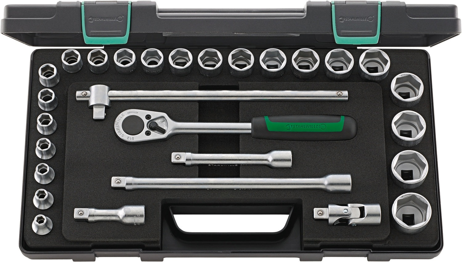 STAHLWILLE 52/22/6 Steckschlüssel Garnitur 28 teilig Antrieb 12,5mm (1/2")  - 96031409