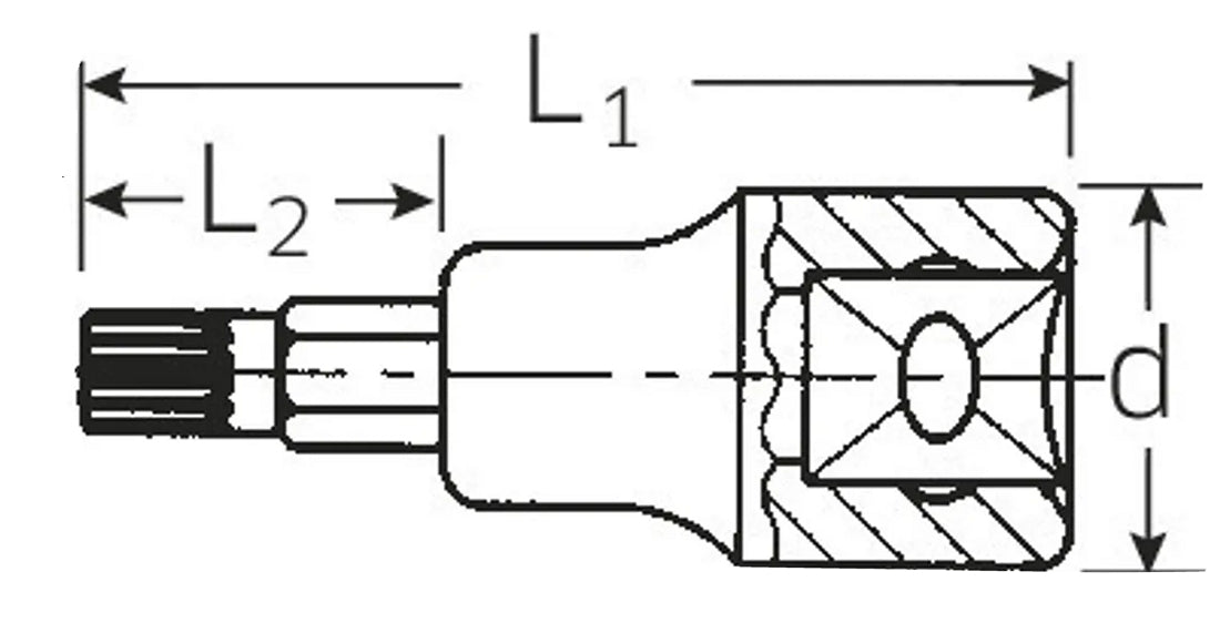 STAHLWILLE 54X M10 XZN Schraubendrehereinsatz Antrieb 12,5mm (1/2") -  03060010