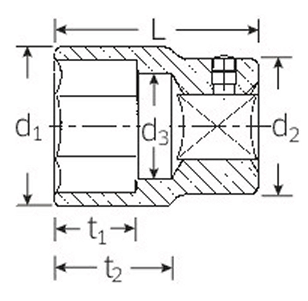 STAHLWILLE 55 Steckschlüsseleinsatz 22mm Antrieb 20 mm (3/4") - 05010022