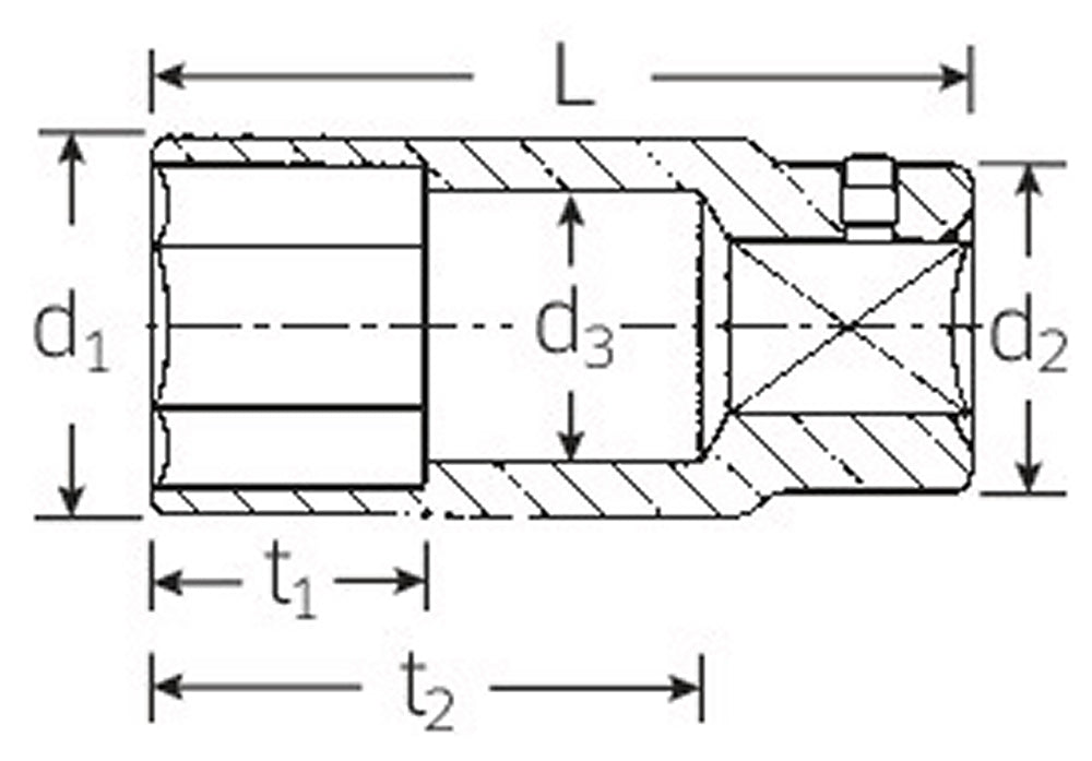 STAHLWILLE 56 Steckschlüsseleinsatz Nuss LANG 24mm Antrieb 20mm (3/4") - 05020024