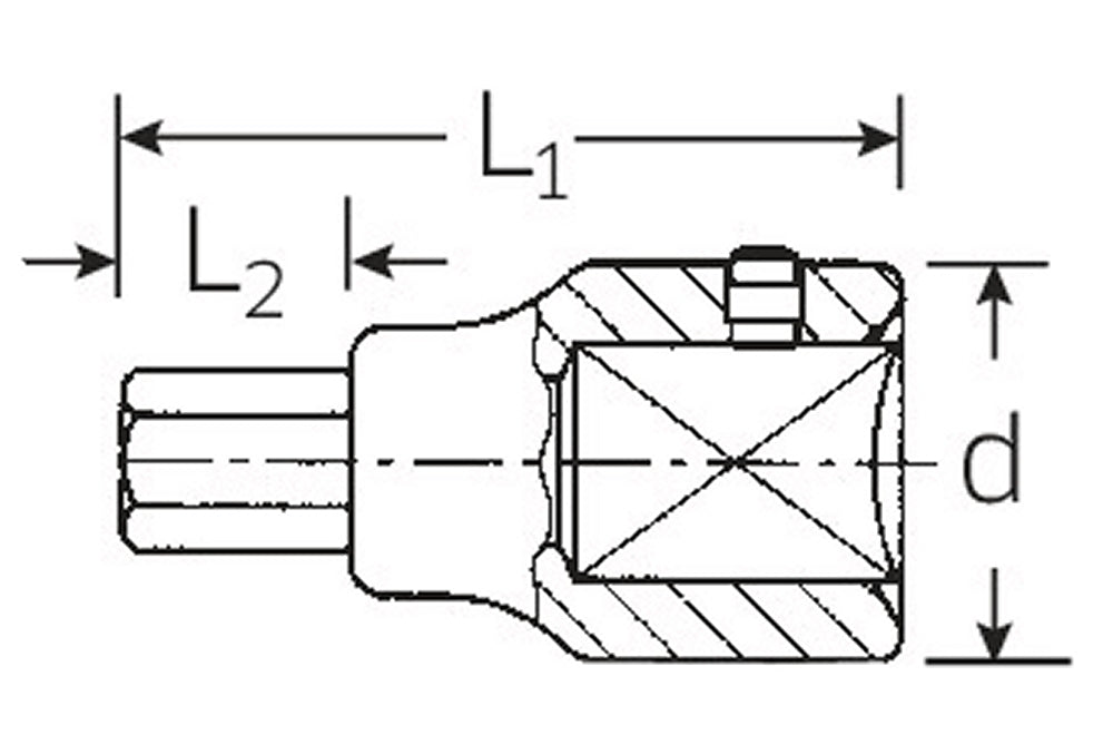 STAHLWILLE 64 24mm INHEX Einsatz Bit Nuss Antrieb 25mm (1") - 06050024