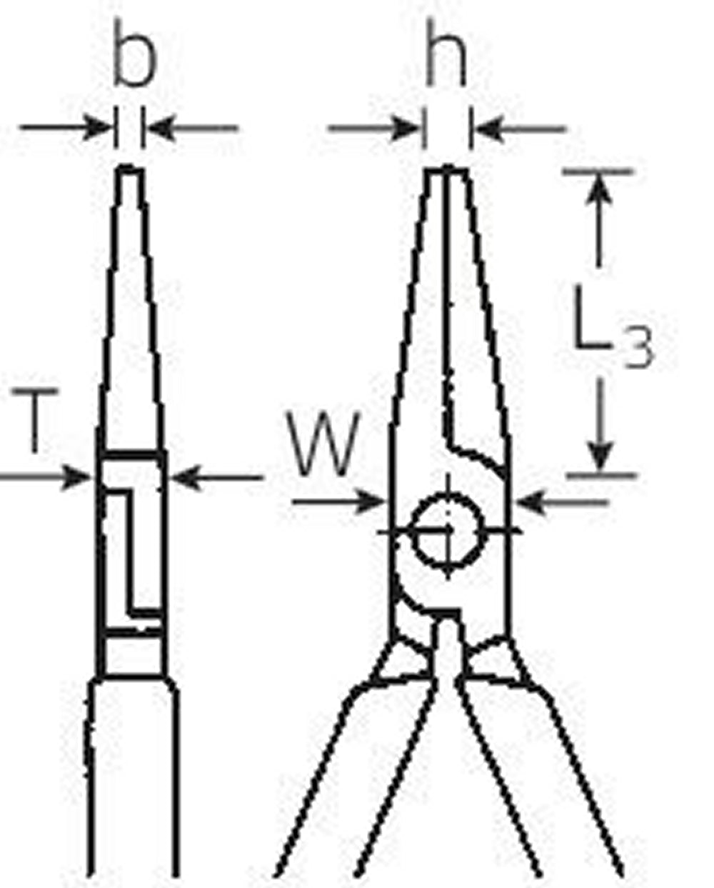 STAHLWILLE 6512 Justierzange Form B flach breit Länge 140mm - 65125135