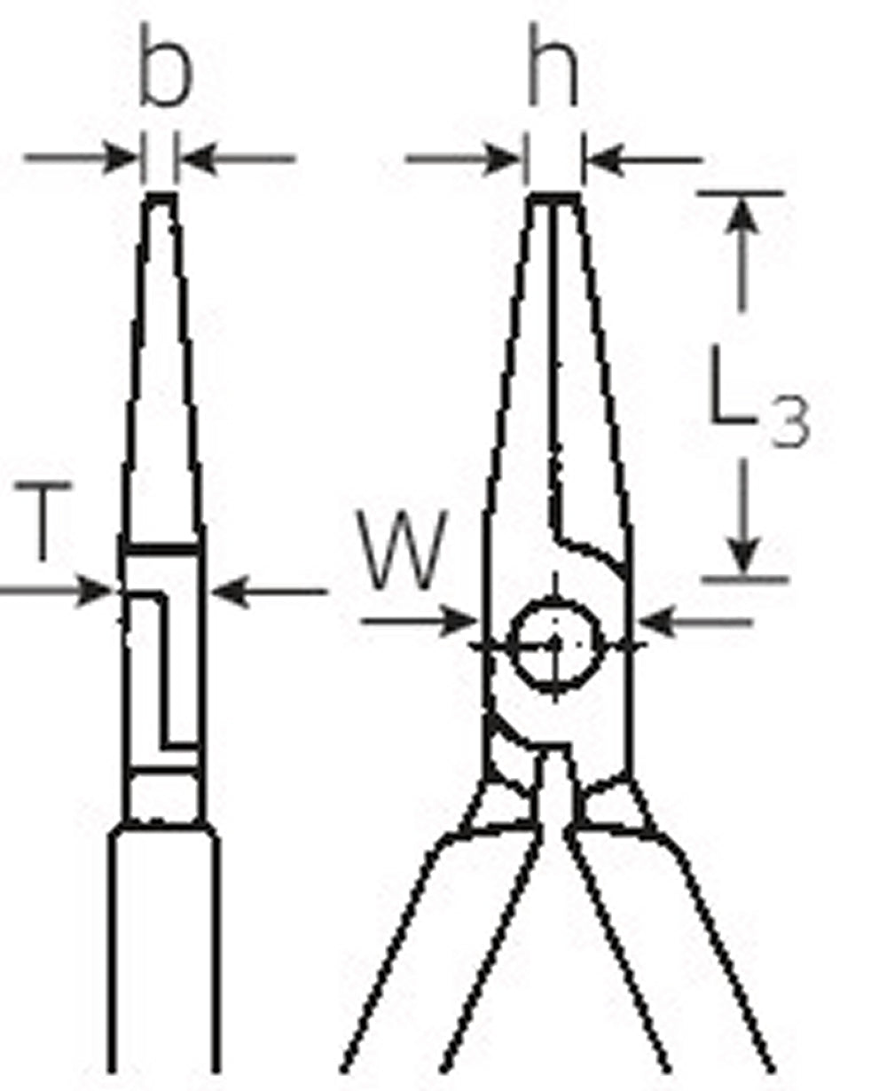 STAHLWILLE 6529 VDE Flachrundzange mit Schneide Radiozange Telefonzangen Länge 200mm - 65297200