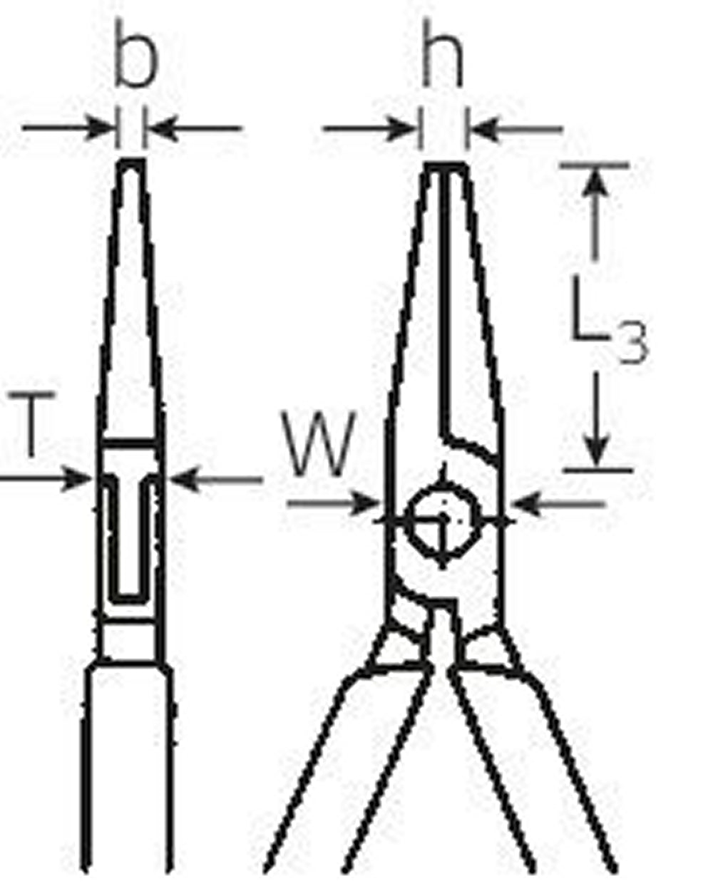 STAHLWILLE 6536 Flachrundzange Nadelzange - Länge 160mm - 65365160