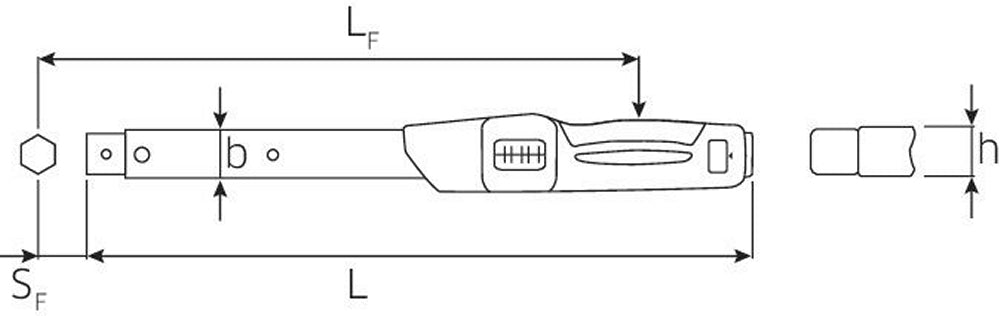 STAHLWILLE 730N/5 Drehmomentschlüssel 10-50 Nm Aufnahme für Einsteckwerkzeuge - 50181005