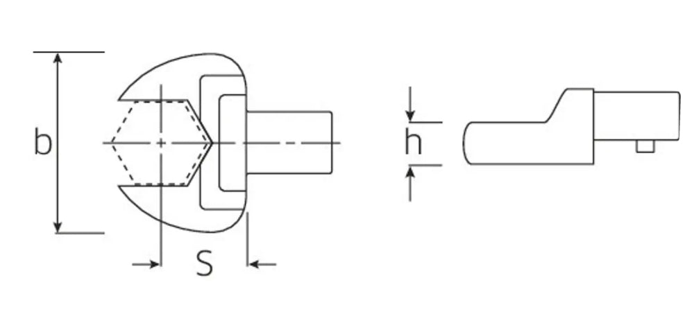 STAHLWILLE 731a/40 Schlüsselweite 15/16" ZOLL Maul Einsteckwerkzeug 14x18mm - 58614046