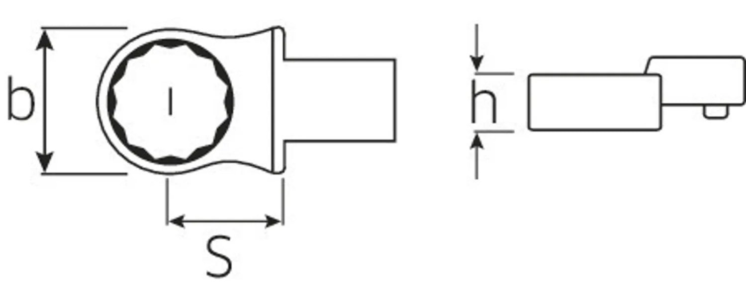 STAHLWILLE 732a/10 Zoll Schlüsselweite 11/16" Ring Einsteckwerkzeug 9x12mm - 58621038