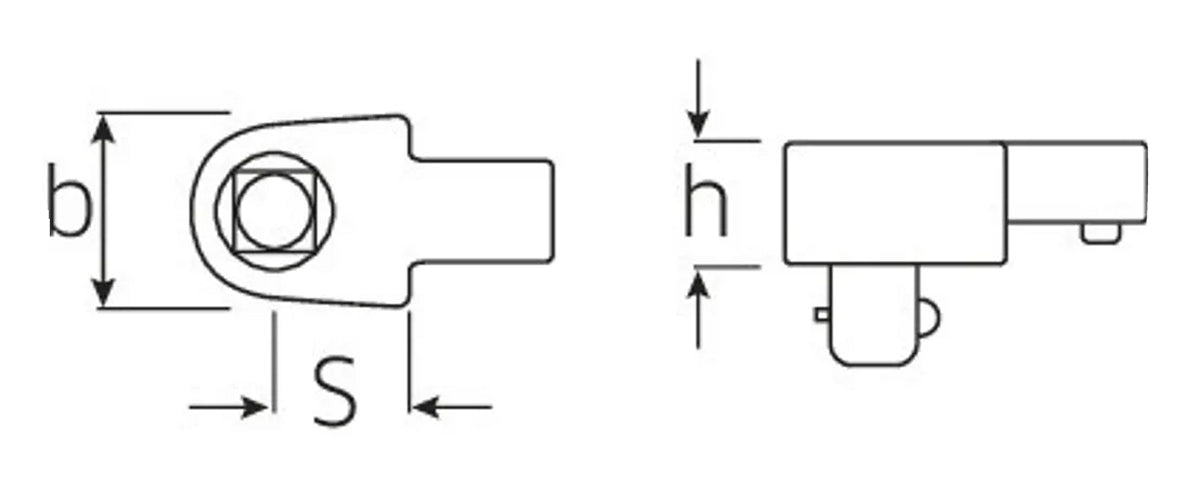 STAHLWILLE 734/5 Vierkant Einsteckwerkzeug Größe 5 Antrieb 10mm (3/8") - 58240005