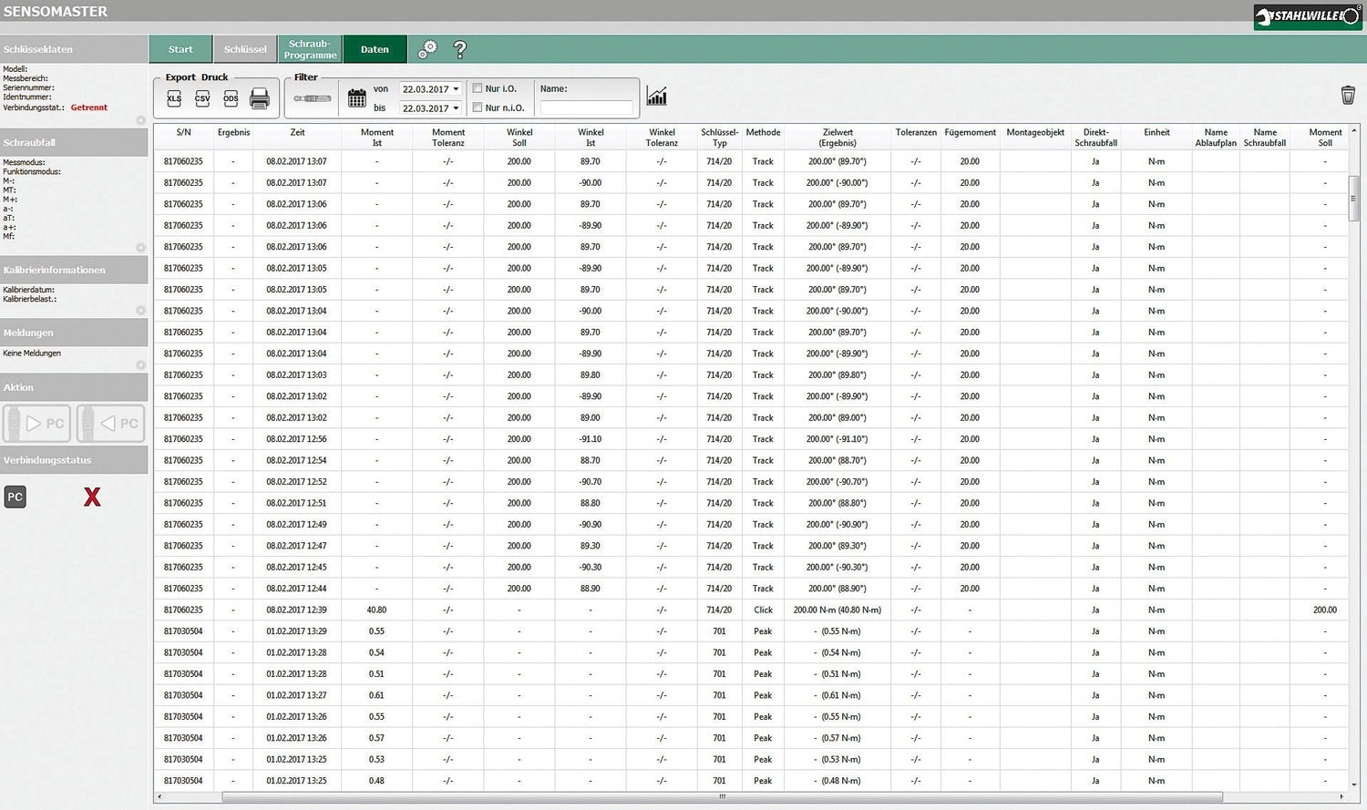 STAHLWILLE 7759-5 USB Adapter Klinkenstecker Kabel Software SENSOMASTER 4 - 96583630
