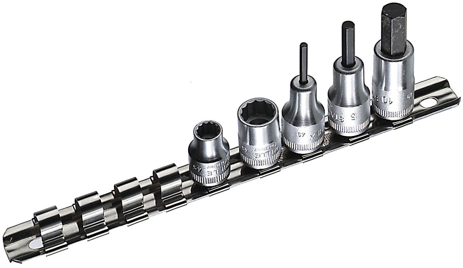 STAHLWILLE Clip-Leiste 45CL-1 Größe 1 für Nüsse 10mm (3/8")Länge 200mm - 80450001