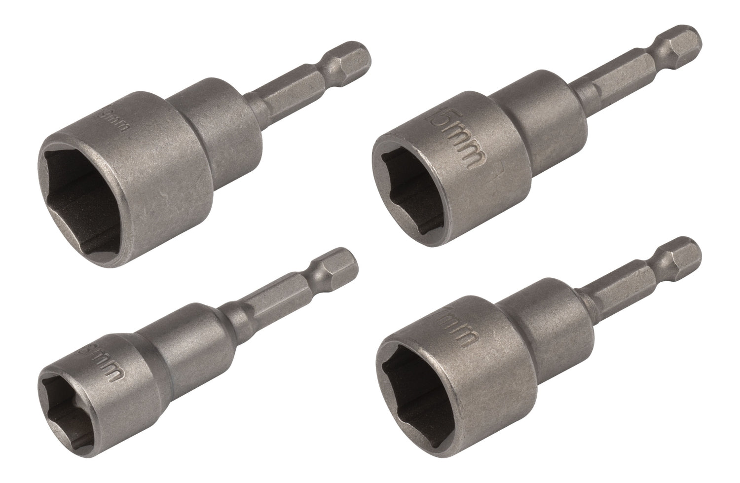 KREATOR KRT062500 Satz Steckschlüssel / Nüsse 13 - 15 - 17 - 19mm Antrieb Außensechskant 6,3 mm (1/4")