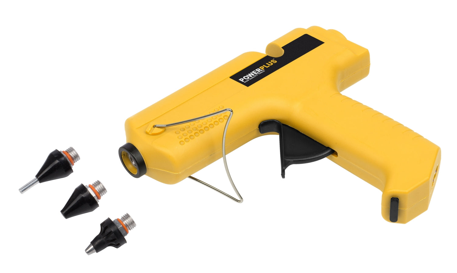 PowerPlus POWX146 Heißklebepistole, schnurloses Heißklebegerät im Koffer 25Watt