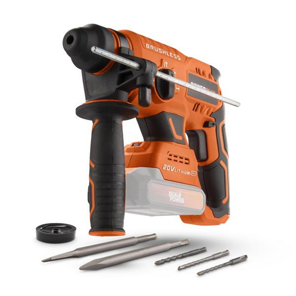 VARO POWDP15630 Set Bohrhammer bürstenlos 20V Meißel Bohrspitzen ohne Akku und Ladegerät