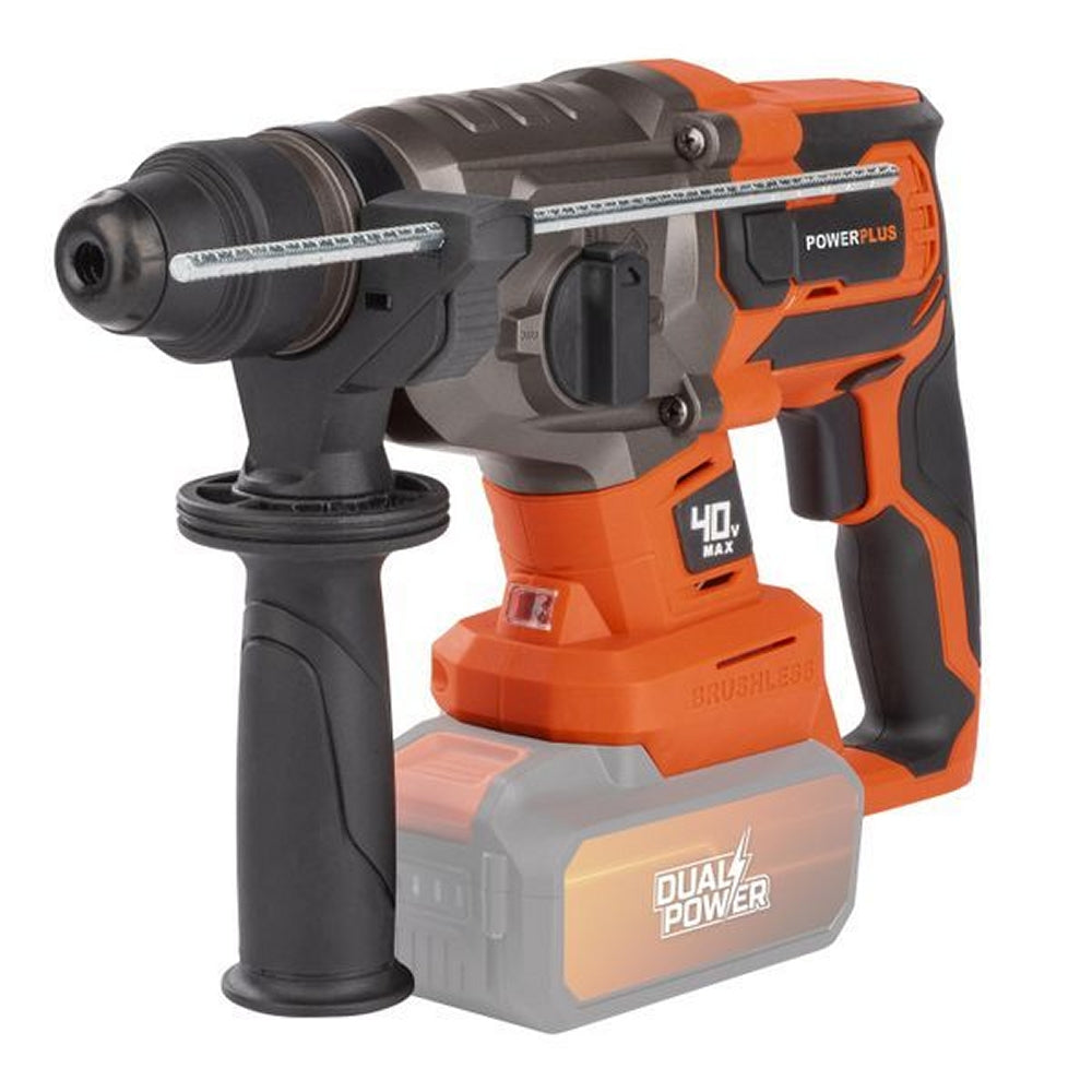 VARO POWDP15680 Powerplus Set Bohrhammer 40V bürstenlos Meißel Bohrspitzen ohne Akku und Ladegerät
