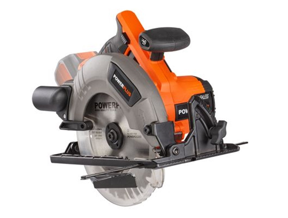 VARO POWDP25260 Powerplus Handkreissäge bürstenlos 40V Ø190mm mit Sägeblatt ohne Batterie und Ladegerät