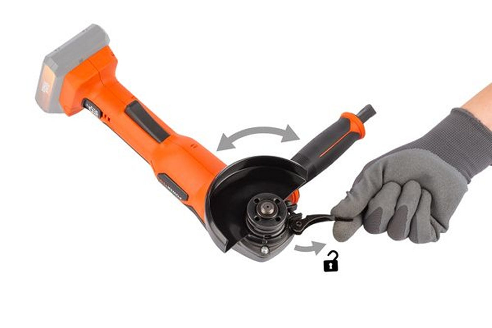 VARO POWDP35100 Powerplus Akku Winkelschleifer 20V Ø115mm ohne Batterie und Ladegerät