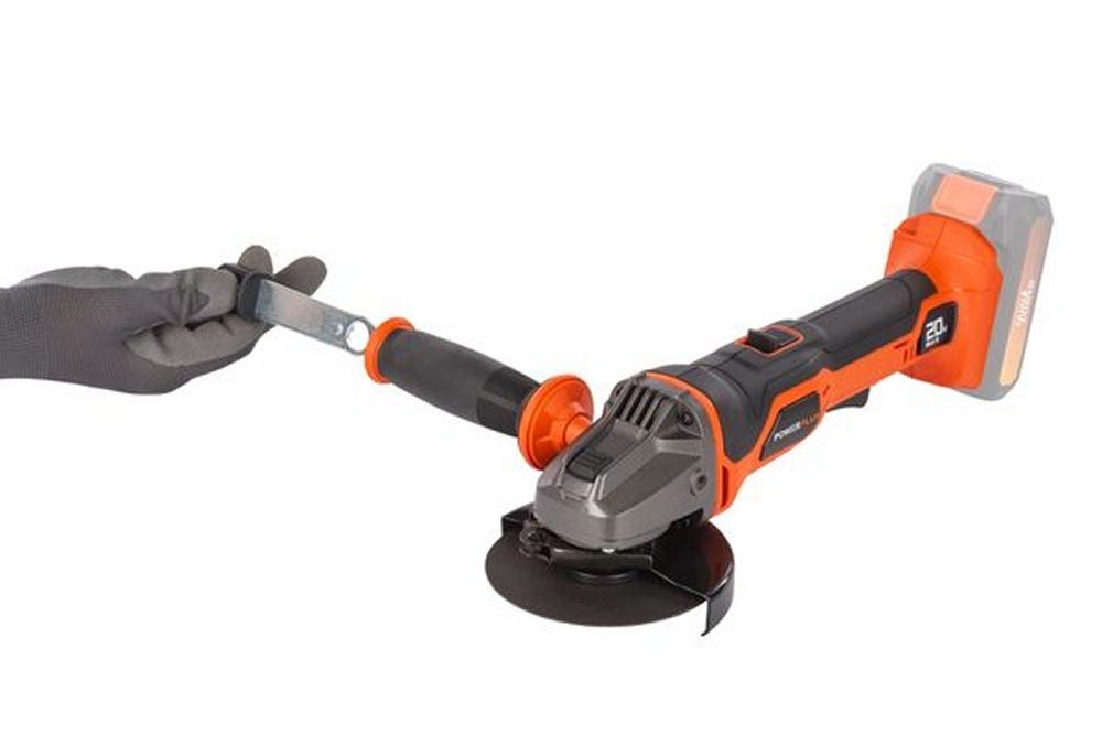 VARO POWDP35100 Powerplus Akku Winkelschleifer 20V Ø115mm ohne Batterie und Ladegerät