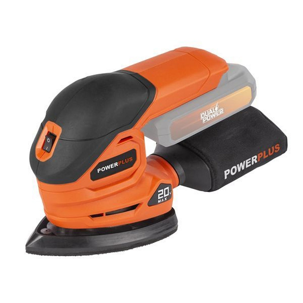 VARO POWDP50200 Powerplus Akku Multischleifer 20V mit Zubehör ohne Batterie und Ladegerät