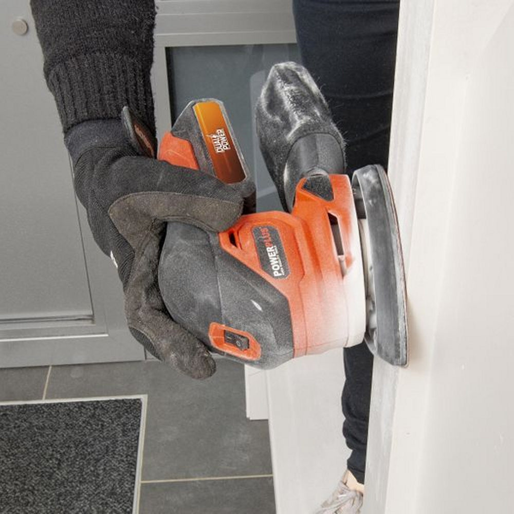 VARO POWDP50200 Powerplus Akku Multischleifer 20V mit Zubehör ohne Batterie und Ladegerät
