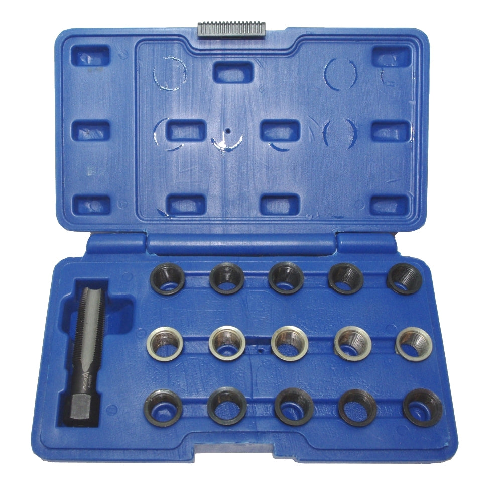 ASTA A-62269 Satz Zündkerzengewinde Reparatur M14x1,25mm mit 15 Einsätze + Schneider