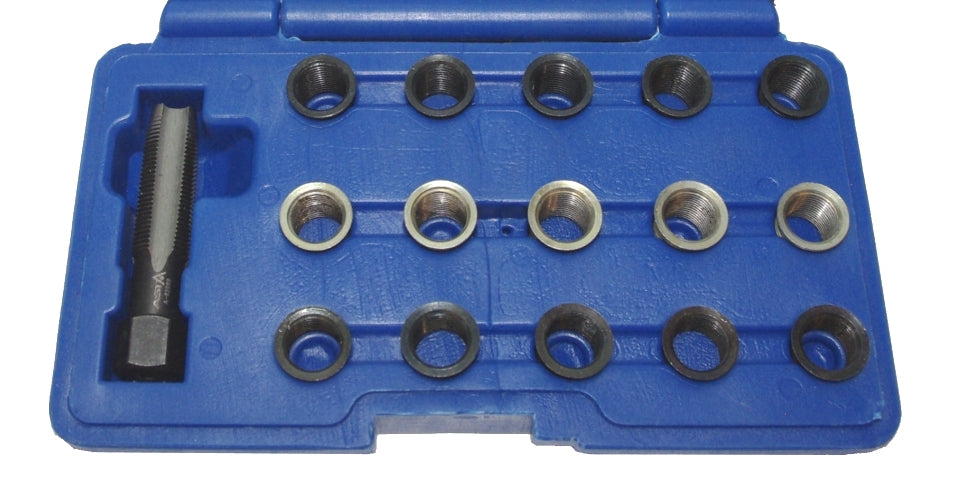 ASTA A-62269 Satz Zündkerzengewinde Reparatur M14x1,25mm mit 15 Einsätze + Schneider