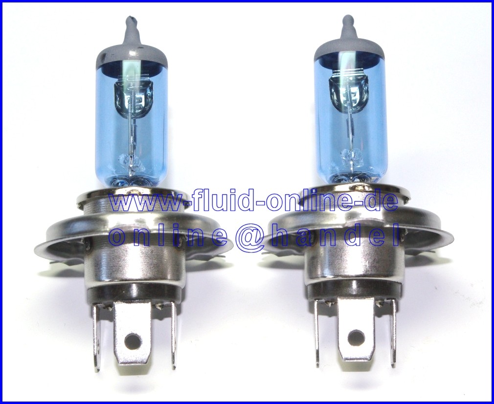 Paar KfZ Lampen H4 60/55 Watt BlueLaserLight mit StZVO Zulassung 2618